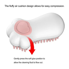 Dog Bathing Brush Pet Massage Brush Shampoo Dispenser Soft Silicone Brush Rubber Bristle for Dogs and Cats Shower Grooming Tool