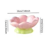 Pet Bowl Elevated Dog Cat Bowl with Non Slip Stand Ceramic Tulip Shape Raised Food Feeding Feeder for Small Medium Kiitten Pet