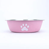 Stainless Steel Cat Dog Feeders Bowl Dog Basin Paw Print Pet Supplies Silicone Anti-slip Design Pet Drinking Water Feeding Bowl
