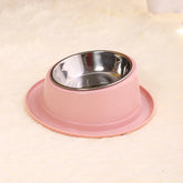 Stainless steel pet bowls cat supplies anti spill slanted bowls anti slip tableware supplies pet food bowls dog bowls universal