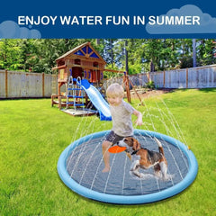 Dog Swimming Pool Pet Inflatable Spray Mat Dog Cooling Pad Outdoor Dog Interactive Fountain Toy Pet Sprinkler Pad