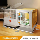 Rabbit Iron Fence Cage Toilet Integrated Large Dutch Guinea Pig Rabbit Cage Villa Small Animals Pet Products Cages Accessories