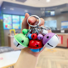 Colorful Cat Dog Collar Bells Metal Paint Key Rings Kit with 40mm Big Bell and Two 14mm Small Bell Pet Collar Charm