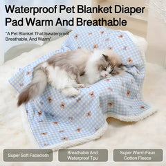 Pet blankets Soft mat Waterproof suitable for cats and dogs winter keep warm
