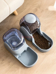 2pcs Automatic pet feeder, food and water dispenser suitable for small and medium-sized cats and dogs