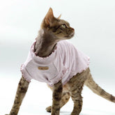 Sphynx cat clothes Soft Breathable Summer Spring Vest Pure Color T-Shirt For Devon High Elasticity Skin-friendly Pet Clothing