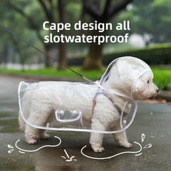 Dog Raincoat Transparent Waterproof Rainy Clothes Dog Walking Artifact Small and Medium sized Dog Raincoat Pet Raincoat