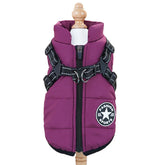 Winter Waterproof Dog Coat Warm Pet Dog Jacket with Harness Vest for Small Medium Chihuahua French Bulldog Outdoor Dog Clothes