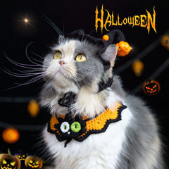 Cat Collar Knitted Fashion Pet Costume Party Prop Festivals Cute Pet Collar Scarf Bandana for Pet Cat Dogs Puppy