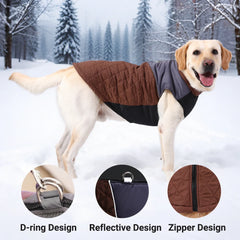Winter Warm Pet Dog Jacket Reflective Waterproof Clothes For Small Big Dogs Cat Coat Golden Retriever Vest Overalls Pug Outfits