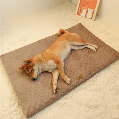 Winter Warm Dog Bed Mat Short Plush Soft Pet Sleeping Pad for Small Medium Dogs Cats Removable Dog Sleep Cushion Pet Supplies