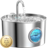 Cat Water Fountain Stainless Steel Cat Fountain for Drinking Pet Water for Cats Inside Quiet Cats Water Bowl Dispenser for Pets