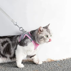 Cat Dog Harness Leash Set for Small Dogs Adjustable Reflective Harness Vest French Bulldog Chihuahua Pug Walking Lead Leash