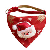 Adjustable Christmas Scarf For Dog Cat Saliva Towel Fashionable Neck Scarf Ring Triangle Bib Neckerchief Pet Supplies