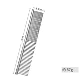19/16cm Stainless Steel Dematting Comb for Long Thick Hair Pet Grooming Brush for Dogs and Cats To Remove Fur Ideal for Shaggy