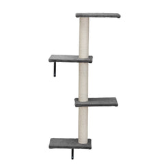 5 Pcs Wall Mounted Cat Climber Set Floating Cat Shelves and Perches Cat Activity Tree with Scratching Posts Cat Furniture