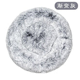 40-120cm Round Long Plush Dog Kennel Winter Warm Pet Sleeping Bed Dog House Dogs Cat Kennel Cushion Soft Sofa Pets Accessories