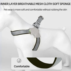 Pet Dog Harness for Small Medium Big Dogs Cats Hiking Puppy Adjustable Reflective Chest Strap French Bulldog Pug Teddy Supplies