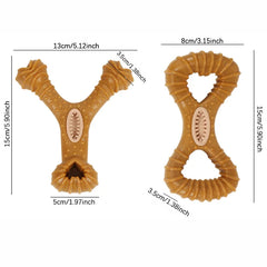 Indestructible 15CM Solid Beechwood Chew Stick for Large Dogs - Dental Health Interactive Toy with Treat Hole, Heavy Duty Chewin