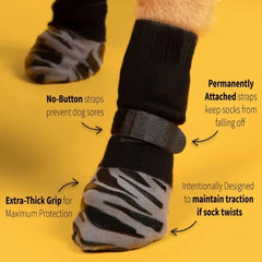 Anti Slip Socks Dog Boots 4Pcs Paw Protector with Adjustable Straps for Small Medium Large Dogs Dog Shoes Botas Para Perros
