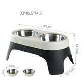 New Dog elevated Feeder anti knock stainless steel raised dog bowl elevated bowls for dog cat bowl