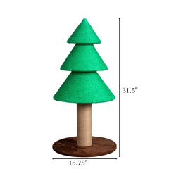 Portable 31.5in Christmas Tree Large Sisal Cat Scratching Post, Tower Indoor