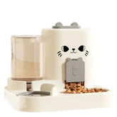 2in1 Auto Cat Dog Feeder Large Capacity Dry Wet Food Dispenser Automatic Water Fountain Leakproof Bowl Pet Food Storage Pet Acce