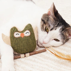 Self-Amusing Cat Toys with Catnip & Silver Vine, Bite-Resistant Feather Teaser Molar Sticks for Teeth Cleaning Pet Supplies