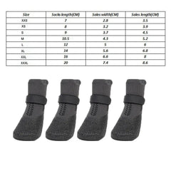 4pcs Pet Supplies Waterproof Pet Socks Shoes Breathable Non-slip Dog Shoes Anti-dirty Dog Paw Protector Winter