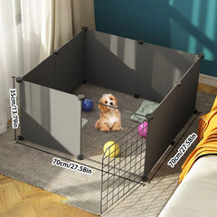 Dog Fence Small Size Dogs Home Indoor One Bedroom One Bathroom Pet Fence Kennel with Toilet Area Anti-Jailbreak Dog Cage