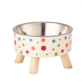 ute Cartoon Elevated Cat Bowl - Stainless Steel, Neck Protection & Anti-Choking, Large Capacity, Non-Slip Easy Clean Stylish Pet