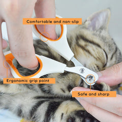 Benepaw Professional Cat Nail Clippers For Puppies Birds Round Cut Holes Safety Guard Small Animals Pet Grooming Paw Trimmer