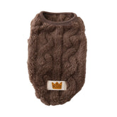 Solid Cute Wavy Double-sided Puppy Kitten Warm Coat Sweater Autumn Winter Fleece Pullover Pet Clothes for Small Medium Dogs Cats