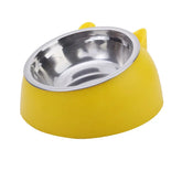 200ml 400ml 15 Degrees Tilted Stainless Cat Bowls Non-slip Base Pets Puppy Cats Food Drink Water Feeder Neck Protection Pet Bowl