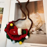 Korean Style Pet Christmas Reindeer Scarf Bib Bibs Bib Cat Dog Pet Drool Bib Drool Practical Fashion Pet Festival Decoration New