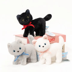 15CM Simulation Cats Plush Dolls Stuffed Animals Home Decoration Children Girl Friend Christmas Birthday Gifts