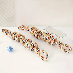 45cm Durable Teeth-Cleaning Rope Toy for Dogs - Pet Interactive Chewing and Play Toys Tug Dog Toy for Puppy Training