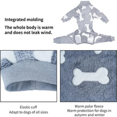 Winter Clothes for Dogs Pajamas Jumpsuit Four Legs Winter Onesies for Medium Large Dogs Warm Puppy Jumpsuit Dog Clothes