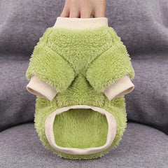 Cute Cat Clothes Small Dogs Cats coral fleece Material Warm Sweater Kitten Puppy Outfit Clothing Accessories Avocado!