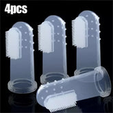 4pcs Pet Finger Toothbrush Super Soft Dog Cat Silicagel Toothbrush Bad Breath Tartar Teeth Care Tool Pet Cleaning Supplies