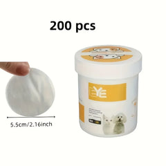 200pcs Pet Eye Wet Wipes, Eyes Wipes For Dogs & Cats - Gently Remove Tear Stain, Debris, Discharge