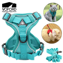 Fashion Breathable Mesh Pet Harnesses Cat Harness Chest Strap With Adjustable Pet Vest Harness For Large Cat Small Dog