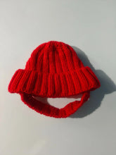 Christmas Pet Knitted Hat, Red Warm Dog Beanie with Ear Holes, Festive Winter Pet Headwear for Small Medium Dogs, Xmas Gift