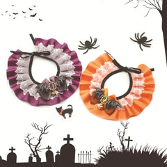 New Halloween Pet Collar Lace Adjustable Bandana for Cats Dogs Photo Prop