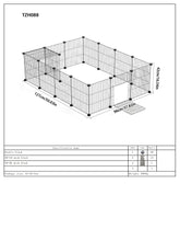 Pet Kitten Enclosure with Encrypted Mesh, Splicing Magic Cage for Rabbits, Squirrels, Small Pets, Puppy Cage, Escape-Proof