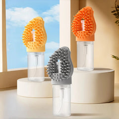 Pet Bath Brush with Soap Dispenser: 2-in-1 Massage & Cleaning Tool for Dogs & Cats - Gentle Exfoliating and Lathering