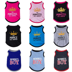Summer Cotton Sphynx Cat T Shirt Vest for Small Cats Gotas Princess Print Pet Dog Clothes Garfield Kedi Shirts mascotas Clothing