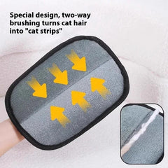 Gentle Grooming Glove for Cats & Dogs - 2-in-1 Hair Removal Mitt with Massage Tips, Easy-Clean Deshedding Tool (CE Certified)