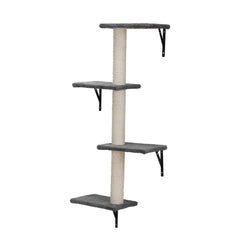 5 Pcs Wall Mounted Cat Climber Set Floating Cat Shelves and Perches Cat Activity Tree with Scratching Posts Cat Furniture