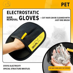Animal hair glove Electrostatic gloves Two-way brush pet hair removal glove for cats dogs clothes furniture electrostatic